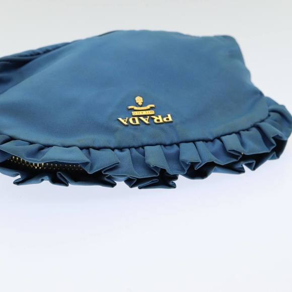PRADA Pouch Nylon Blue Auth 83739 - Picture 5 of 16